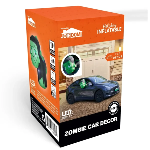 3.6ft Halloween Car Sitting Inflatable Zombie
