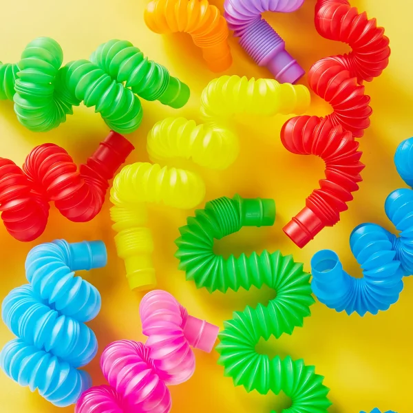 36Pcs Pop Tubes Toy, 9 Colors