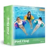 3Pcs Inflatable Pool Float Chair, Blue, Green, Yellow, 29