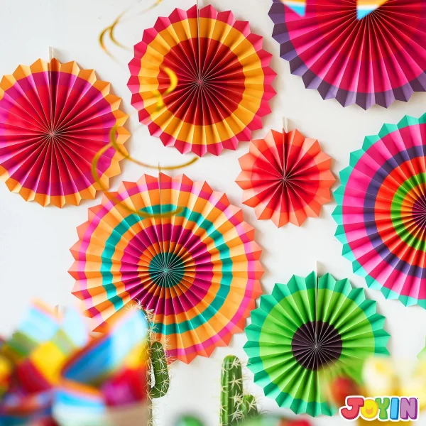 40Pcs Cinco de Mayo Fiesta Paper Fan Party Decorations Set - One Stop Shop  for All Celebration