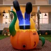 5ft Halloween Inflatable Pumpkin Eating Human with LED