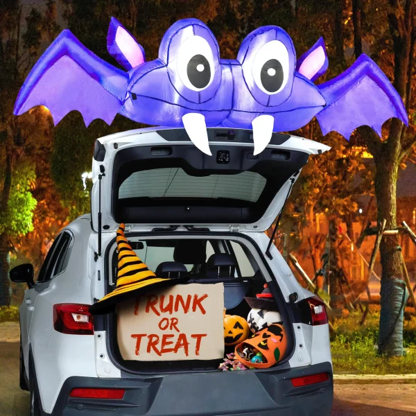 Best 6ft Halloween Inflatable Bat Car Trunk Decor