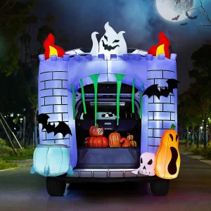 6ft Halloween Inflatable Haunted Castle Decorations