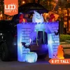 6ft Halloween Inflatable Haunted Castle Decorations