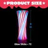 72Pcs July 4th Glow Sticks with Connectors