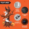 8 ft Inflatable Halloween Scary Tree With Ghost and Pumpkins
