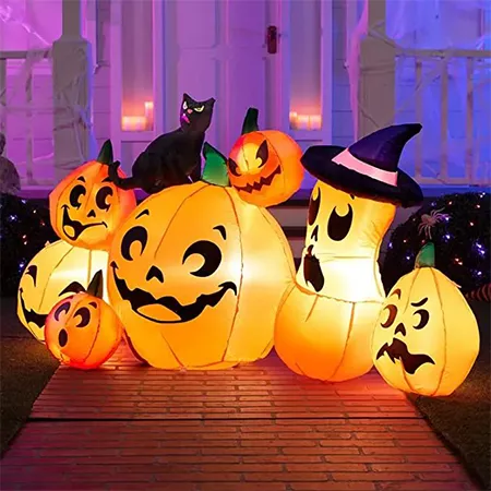 pumpkin-with-witch’s-cat-inflatable
