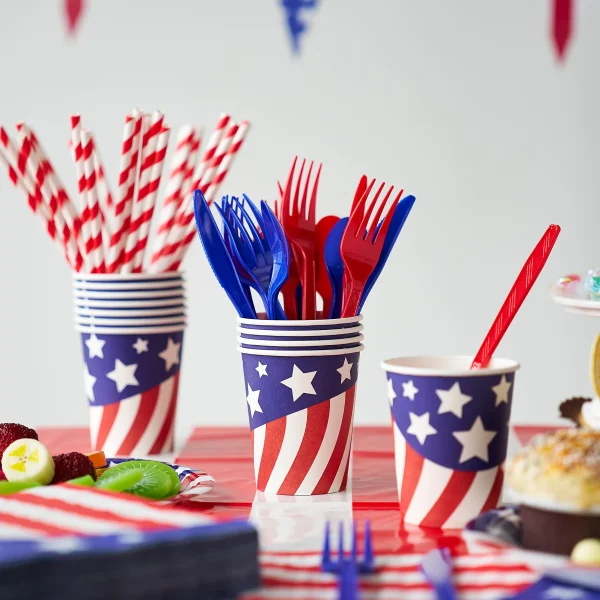154pcs 4th of July Patriotic Party Supplies