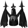 3pcs Halloween Black Light Up Witch Garden Stake 48in