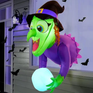 4.5ft Inflatable Witch Halloween Decor
