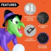 4.5ft Inflatable Witch Halloween Decor