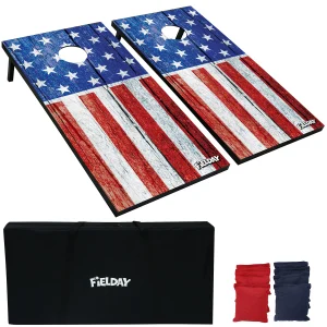 4ft x 2ft July 4th Cornhole Board Set with 8 Classic Bags