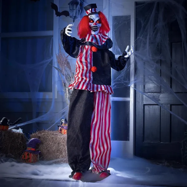 Halloween Animated Standing Clown 67in