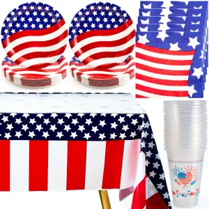 98pcs Patriotic 4th of July Party Supplies
