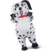 Black and White Full Body Dalmatian Inflatable Suit Gloves Air Pump Power Bank for Halloween Costume Set