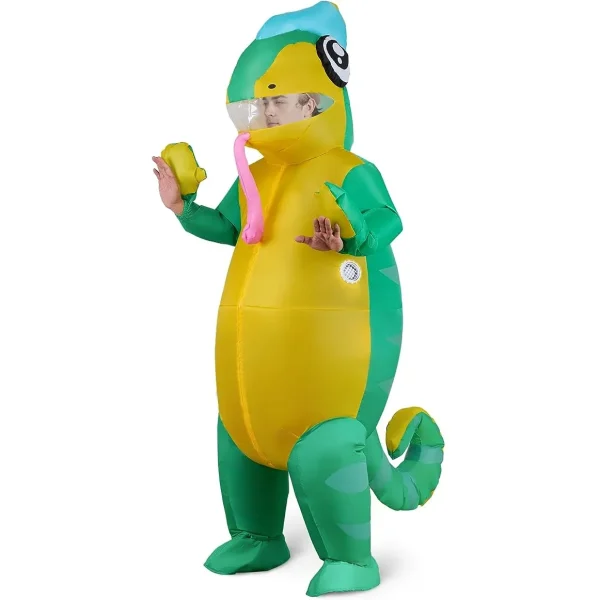 Full Body Light-up Chameleon Inflatable Costume (4)