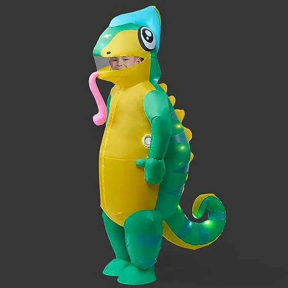 Full Body Light-up Chameleon Inflatable Costume (8)