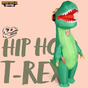 Inflatable Full Body Green T-rex Costumes