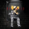 Hanging Animated Skeleton Prisoner in Cage