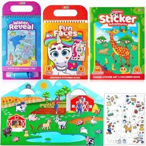 Kids On The Go Travel Make A Face Sticker Pad