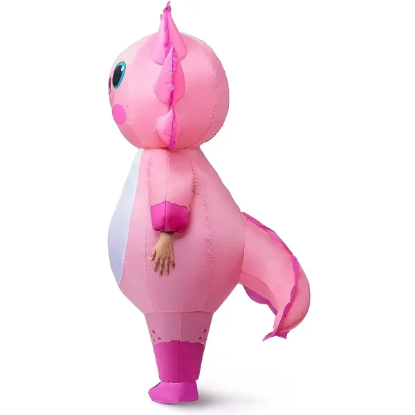 Pink Full Body Axolotl Inflatable Costume