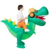 Riding a Dinosaur T-rex Inflatable Costume