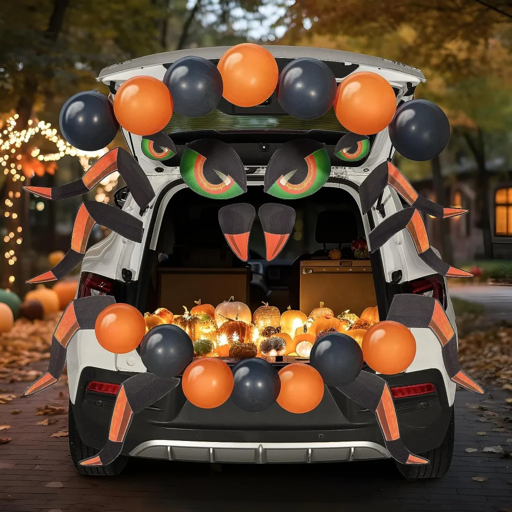 Joyin Halloween Trunk or Treat with Spider Design, Car Archway Garage Decoration