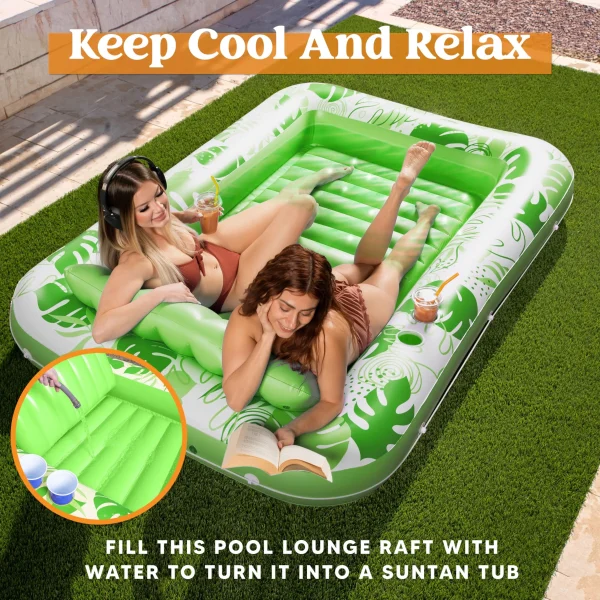 XL Tanning Inflatable Tanning Pool Lounge Float
