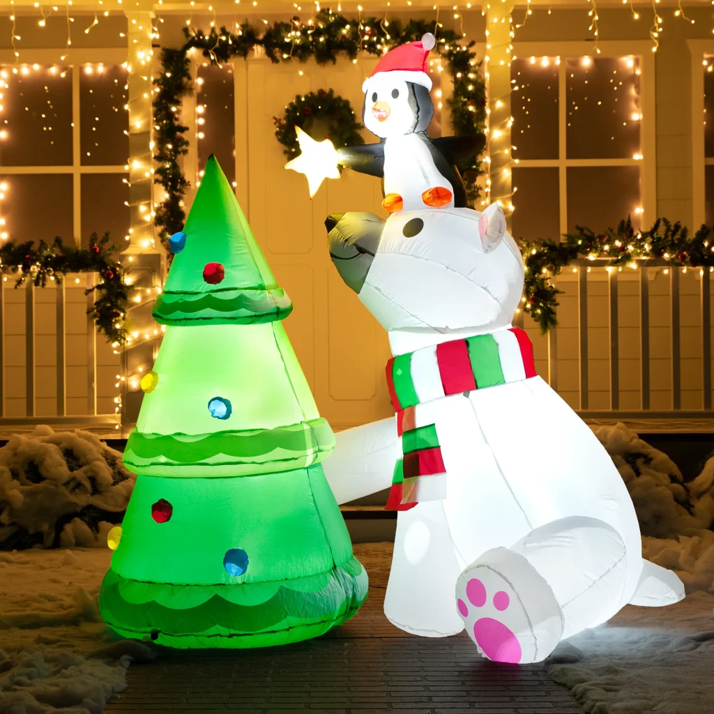 polar-bear-christmas-tree-with-penguin