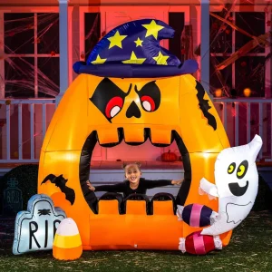 setting-up-inflatable-halloween-decorations