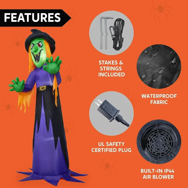 Amazing 12ft Halloween Inflatable Witch Decoration
