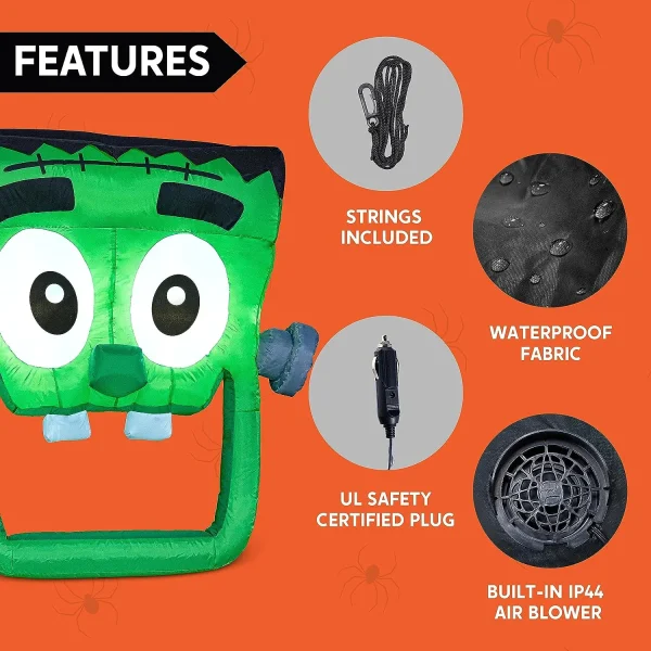 4.3ft Halloween Inflatable Zombie Car Decoration