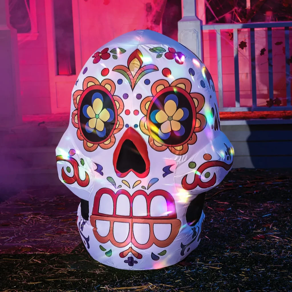 kaleidoscope-light-inflatable-skull-decoration