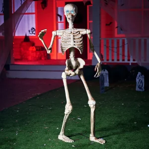 60in Halloween Animatronic Standing Skeleton Decoration