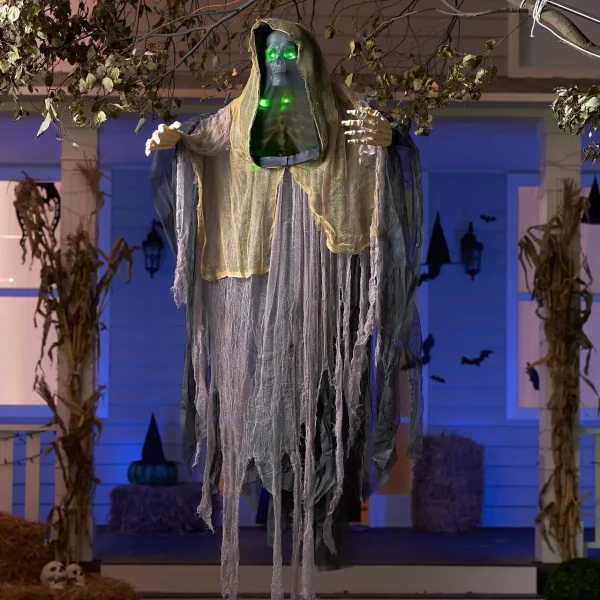 67in Halloween Hanging Grim Reaper, Sound-Activated Light-up