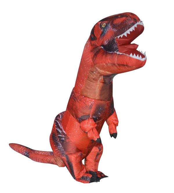 Adult Red Tyrannosaurus Rex Inflatable Costume