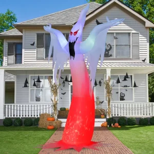 12.5ft Inflatable Halloween Ghost with Colorful LEDs