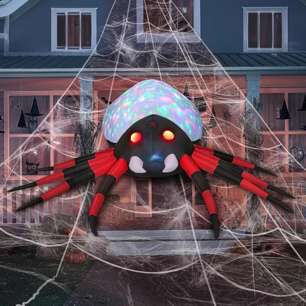 12ft Long LEDs Halloween Inflatable Spider