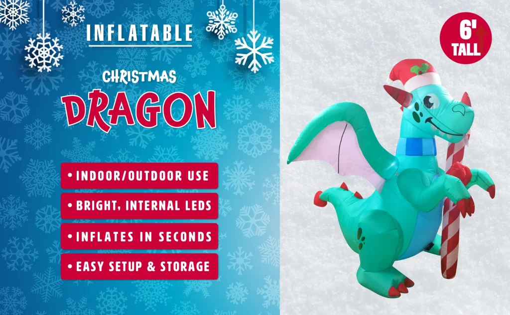 Christmas dragon inflatable prelude