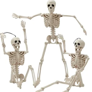 3pcs Halloween Movable Hanging Skeleton 16in