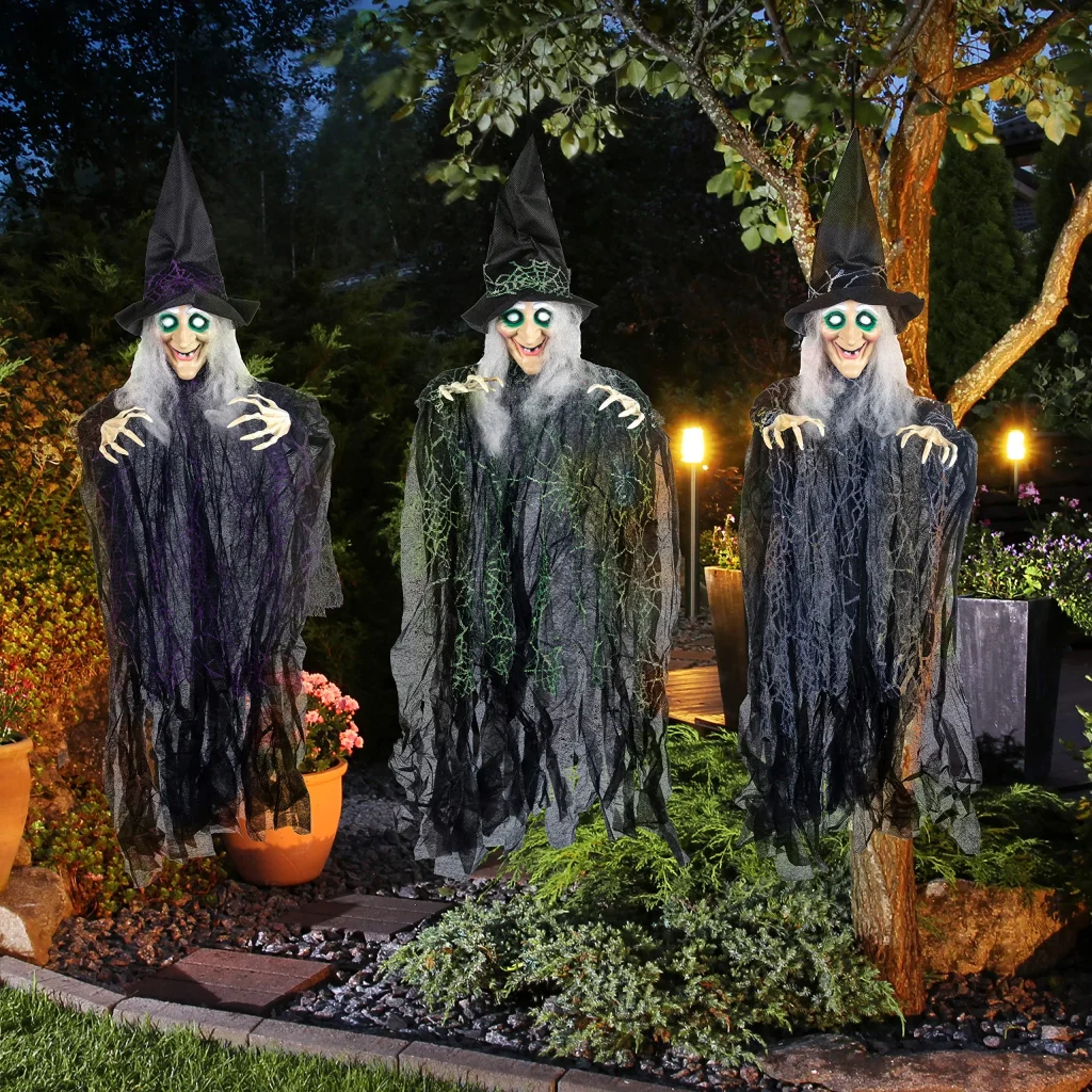 3Pcs halloween hanging witch decoration