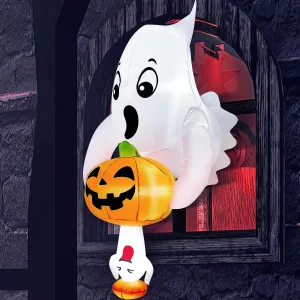 6ft Halloween Inflatable Ghost Out from Window