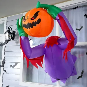 4.5ft Halloween Ghost Pumpkin Inflatable Decoration