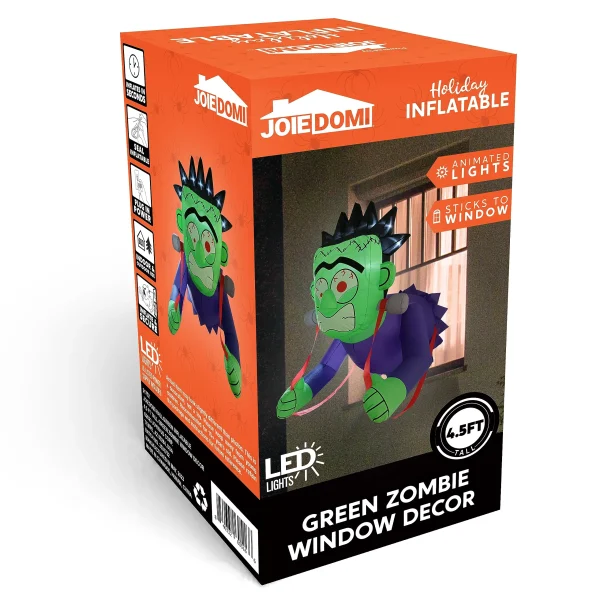 4.5ft Halloween Inflatable Zombie Broke Out from Window