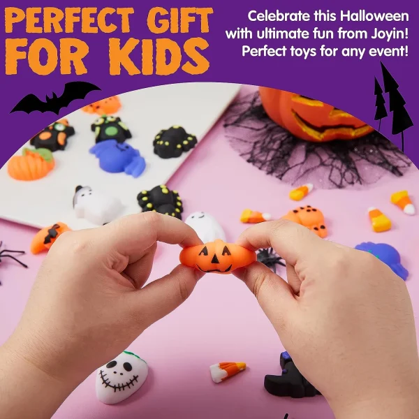 48pcs Kids Halloween Soft and Yielding Mochi Toys
