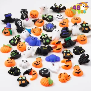 48pcs Kids Halloween Squishy Mochi Toys