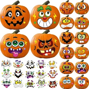 48pcs Halloween Pumpkin Decorating Stickers