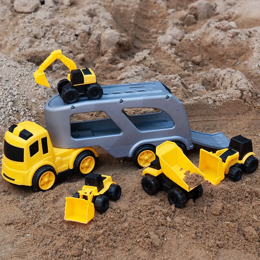 4pcs toy construction trucks