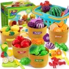 69Pcs Color Sorting Play Food Kitchen Set for Kids