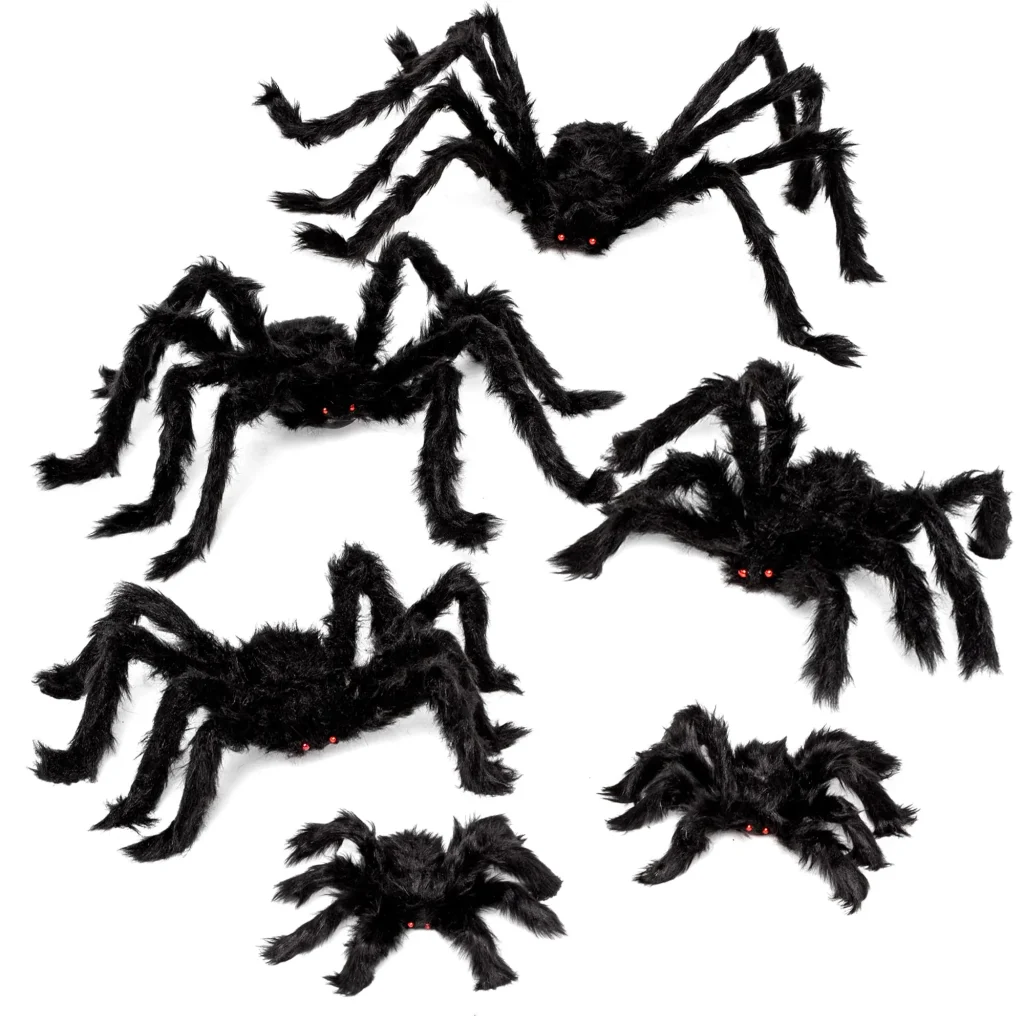 6PCS Hairy Spider Halloween